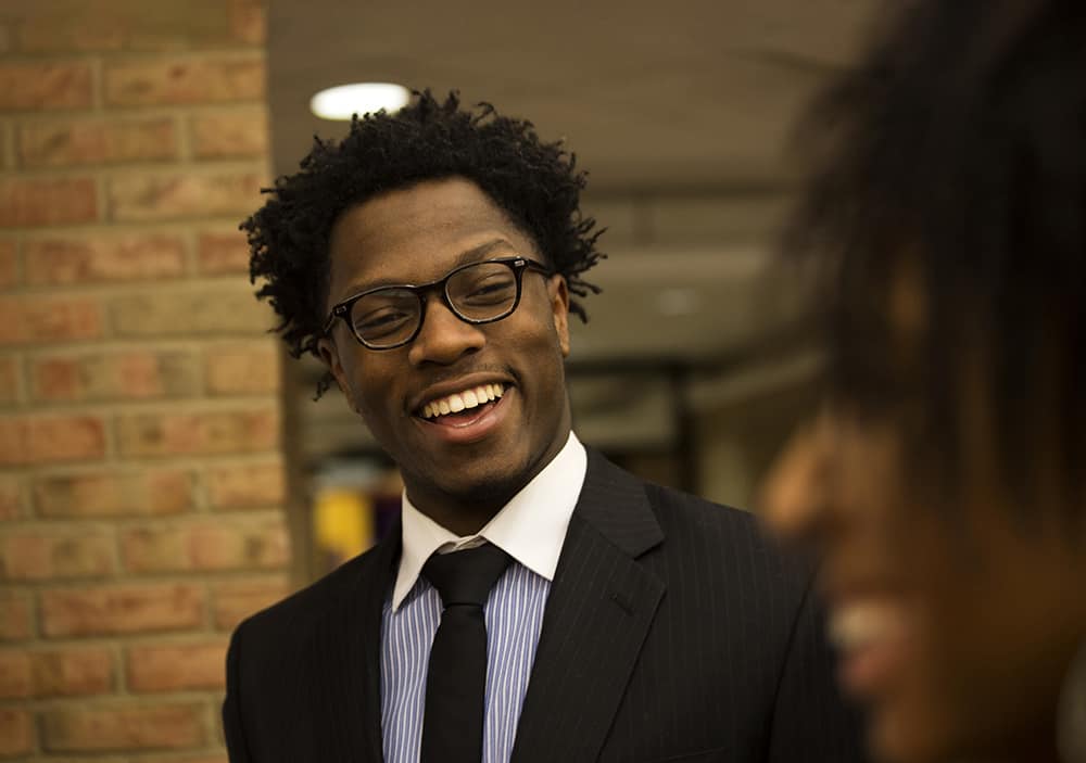 black student smiling