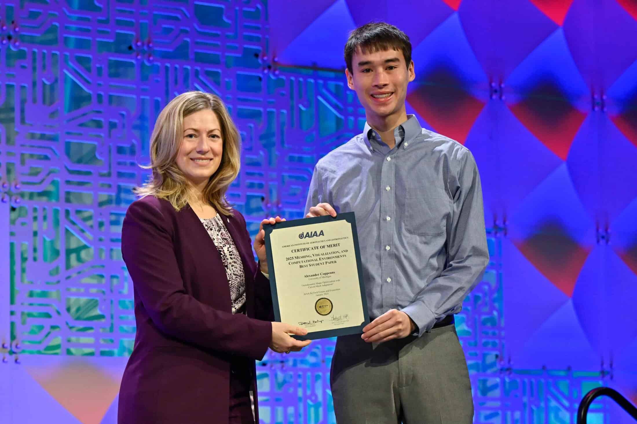 Alexander Coppeans Awarded Best Student Paper at the 2025 AIAA SciTech Forum